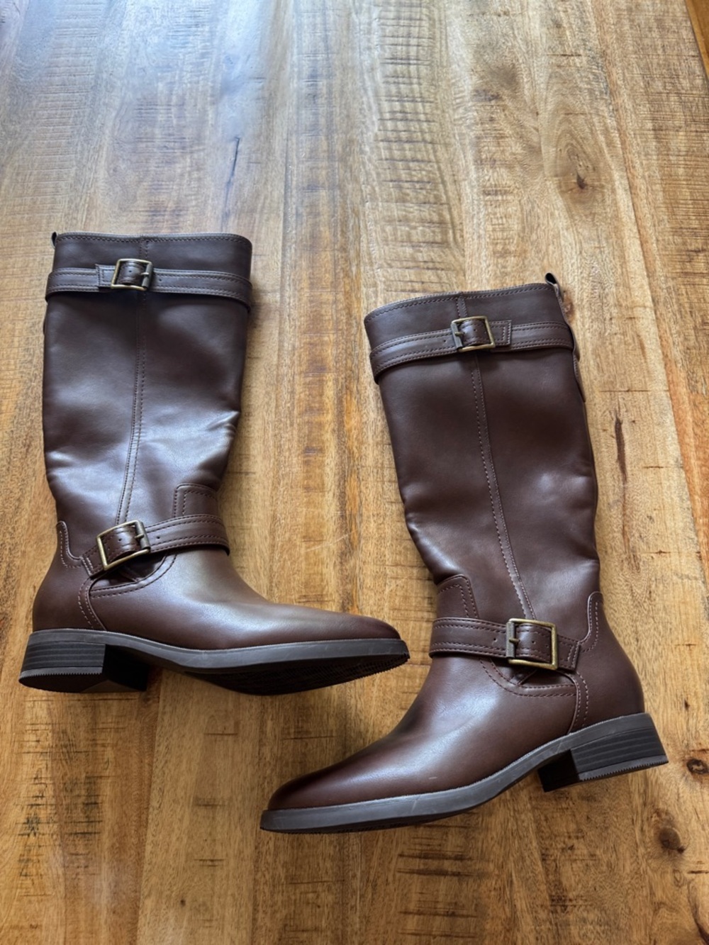 Naturalizer Tiernan Women's Brown faux leather Tall Buckle Riding Boots 9.5 NEW - Picture 10 of 12